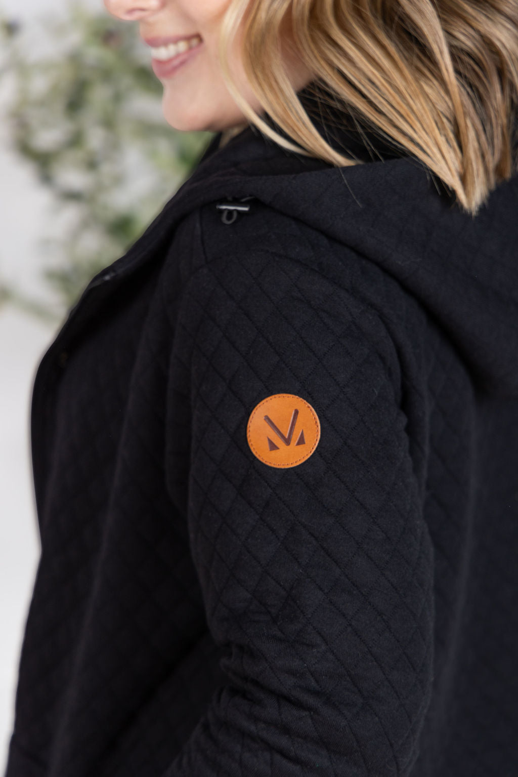 Kyla Zipper Snap Jacket - Black